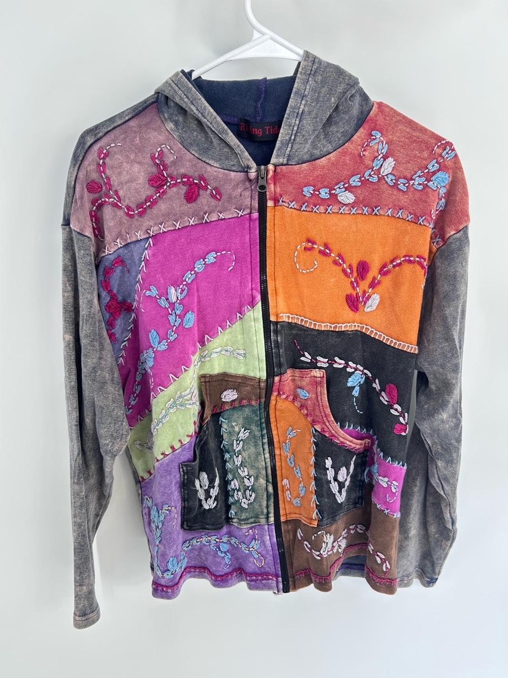 Rising Tide Bohemian Patchwork Hoodie‎ - M/L